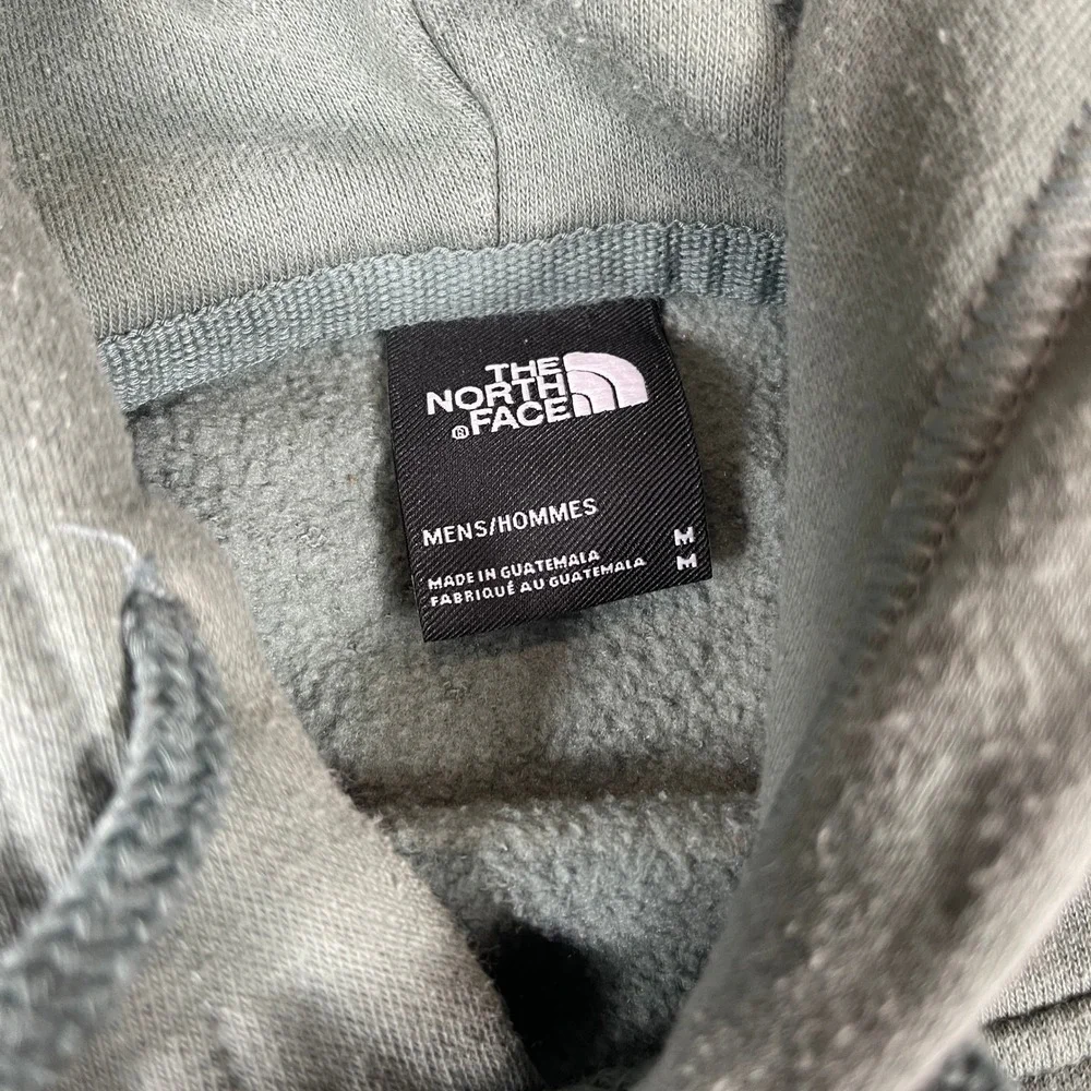 The North Face Graphic Pullover Hoodie Mens Lg Green Terry Grizzly Bear Mountain